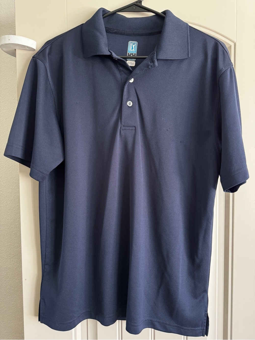 PGA Tour Men's Navy Short-Sleeve Polo